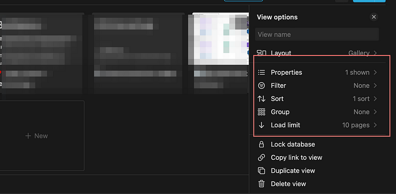 view properties